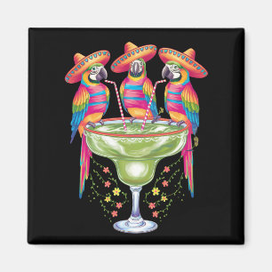 Imã Papagaio Cinco De Maio Divertido Bebendo Festa Mex