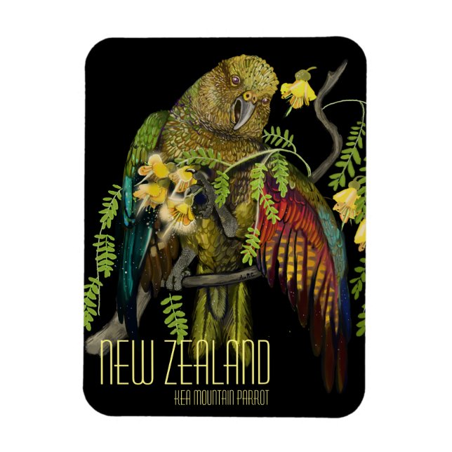 Ímã Papagaio de Montanha da Nova Zelândia (Vertical)