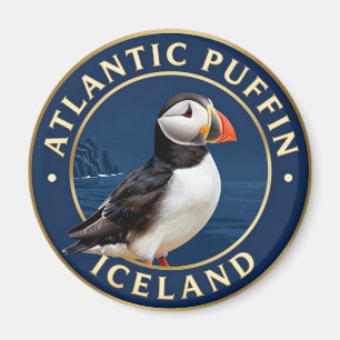 Imã 🐧 Papagaio-do-mar Atlântico Vida Selvagem Islândi
