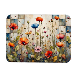 Ímã Papagaios Coloridos e Patchwork