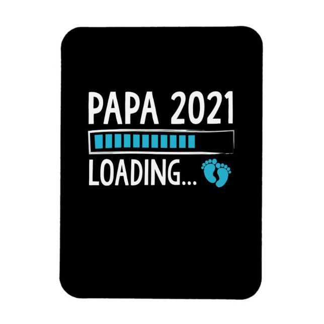 Ímã Papai 2021 Carregando Anúncio de Gravidez (Vertical)