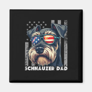 Imã Papai Cão Schnauzer Mini Bonito Dia dos Pais Bande