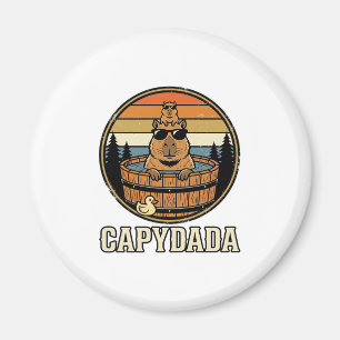Imã Papai Capivara Capydada Design Vector Retro Banhei
