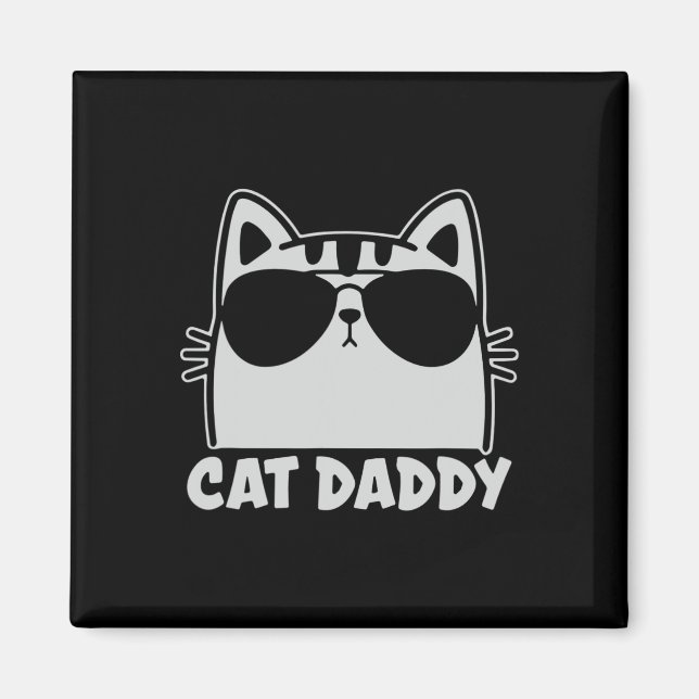 Imã Papai Gato Legal Óculos de Sol Presente Divertido  (Frente)