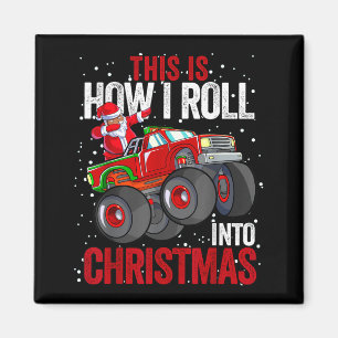 Imã Papai Noel Afro-Americano Caminhão Monstro C