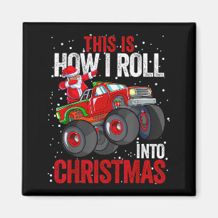 Imã Papai Noel Afro-Americano Caminhão Monstro C