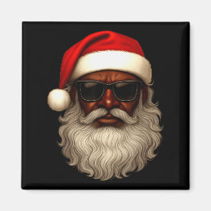 Imã Papai Noel Afro-Americano Pijama de Natal Legal Pr