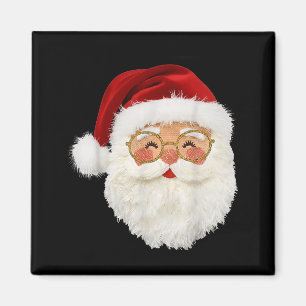 Imã Papai Noel Alegre de Fio de lã Falso Engraçado e E