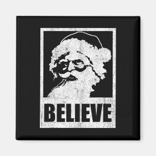 Imã Papai Noel Antigo Acredite no Natal Retro Em Julho