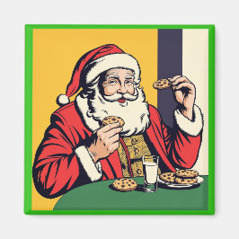 Imã Papai Noel Aproveitando Um Snack