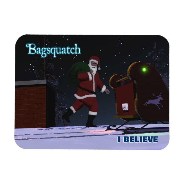 Ímã Papai Noel - Bagsquatch (Horizontal)