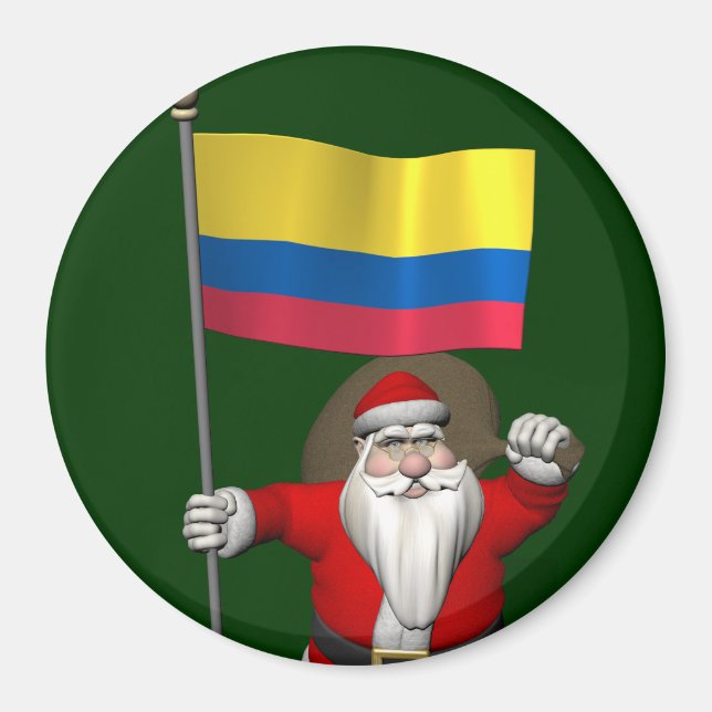Imã Papai Noel Com Alferes Da Colômbia (Frente)