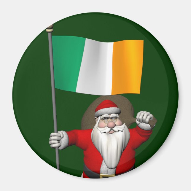 Imã Papai Noel Com Alferes Da Irlanda (Frente)