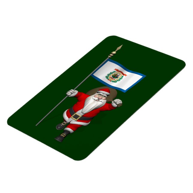 Ímã Papai Noel Com Alferes Da Virgínia Ocidental (Left Side)