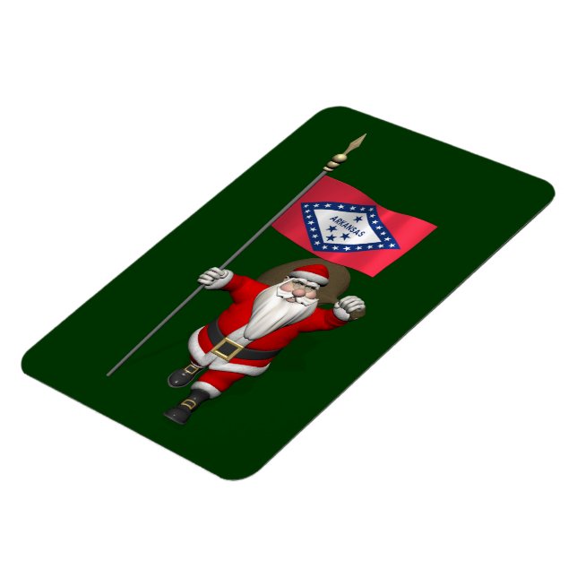 Ímã Papai Noel Com Alferes De Arkansas (Left Side)