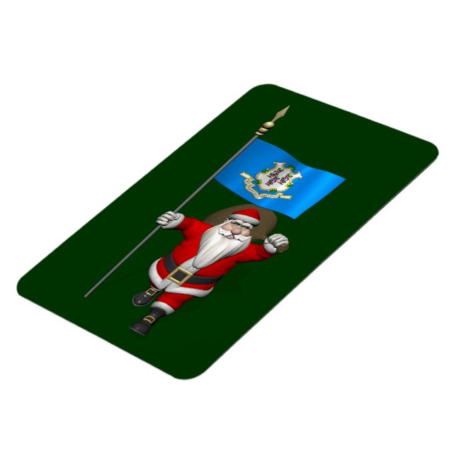 Ímã Papai Noel Com Alferes De Connecticut (Left Side)