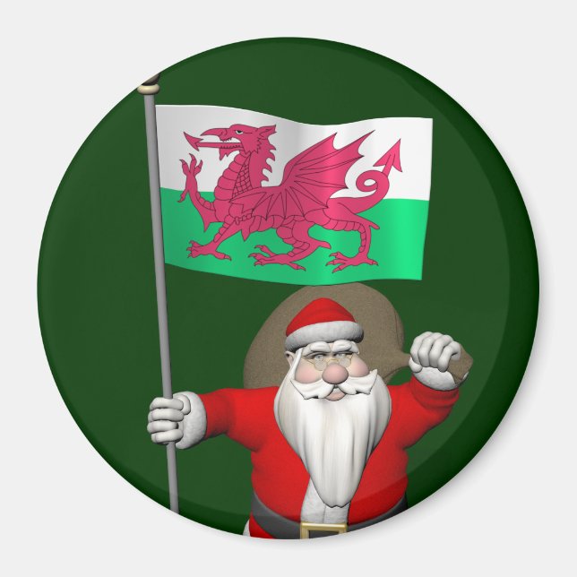 Imã Papai Noel Com Alferes De Gales (Frente)