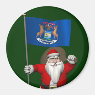 Imã Papai Noel Com Alferes De Michigan
