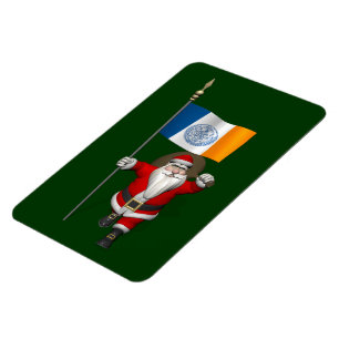 Ímã Papai Noel Com Alferes De Nova Iorque