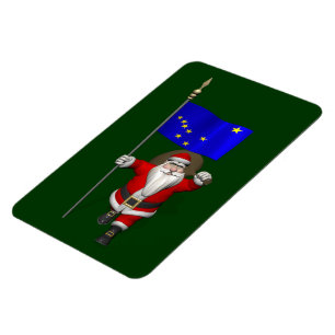 Ímã Papai Noel Com Alferes Do Alasca
