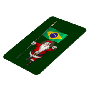Ímã Papai Noel Com Alferes Do Brasil