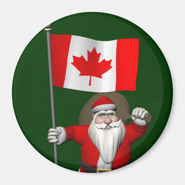 Imã Papai Noel Com Alferes Do Canadá (Frente)