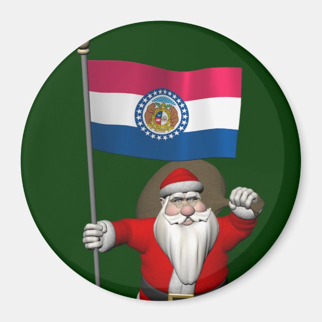Imã Papai Noel Com Alferes Do Missouri (Frente)