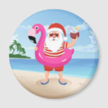 Imã Papai Noel com anel inflável flamingo<br><div class="desc">santa claus flamingo natal,  animado estilo de vida trópico rosa,  colorido pássaro de óculos coloridos,  desenho de feliz animal engraçado,  férias de natação oceano,  tropicais infláveis agudos do mar,  animação feliz na praia verão,  feriado de ilustração,  natal santa claus flamingo, </div>