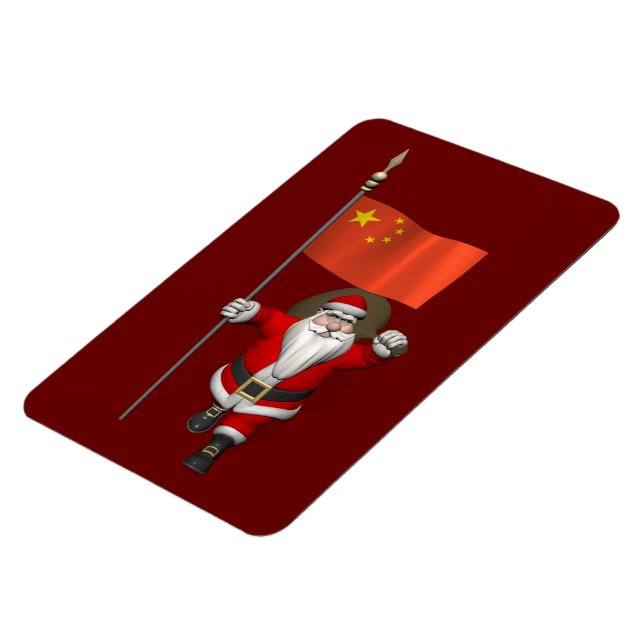 Ímã Papai Noel Com Bandeira Da China (Left Side)