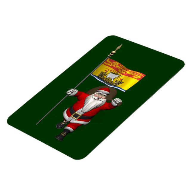 Ímã Papai Noel Com Bandeira De New Brunswick CDN (Left Side)
