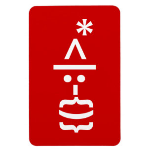 Ímã Papai Noel com barba de Natal Emoticon