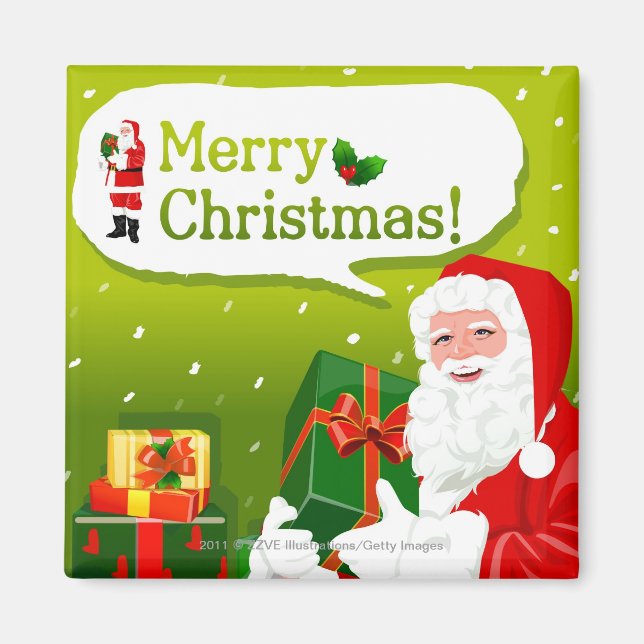 Imã Papai Noel com presentes (Frente)