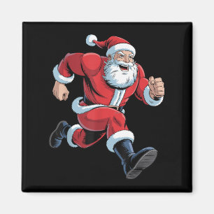 Imã Papai Noel Correndo Piada de Natal Corrida de Cros