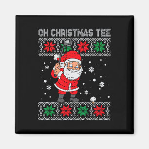 Imã Papai Noel de Natal Jogando Golfe Xmas Golfer Para