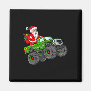 Imã Papai Noel De Natal Viajando Em Monster Truck Boys