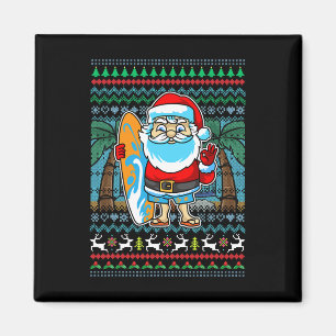 Imã Papai Noel de Surf Surfista Havaiano Natal Mãe Pai