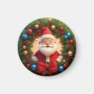 Imã Papai Noel Desenho Animado Natal Festivo