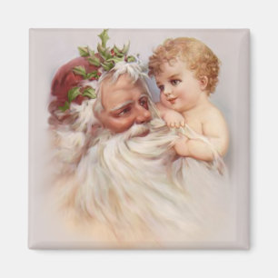 Imã Papai noel e querubim do Velho Mundo