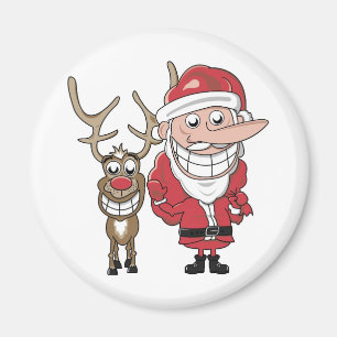 Imã Papai noel e Rudolph engraçados dos desenhos