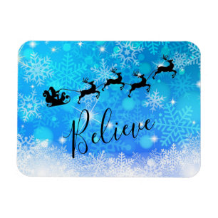 Ímã Papai Noel e sua rena do vôo - acredite
