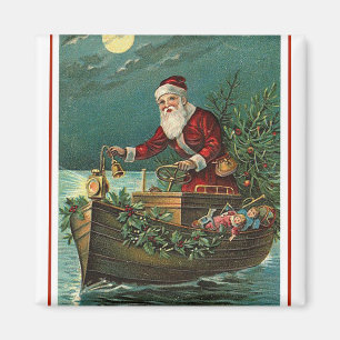 Imã Papai noel em seu barco