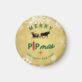 Imã Papai Noel em um Trenó de Touro – Presente de Pipm
