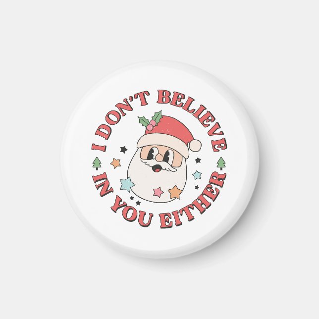 Imã Papai Noel Engraçado de Natal  (Frente)