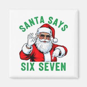 Imã Papai Noel Engraçado Diz Seis Sete Natal 67 Meme X