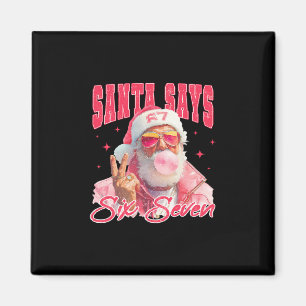 Imã Papai Noel Engraçado Diz Seis Sete Natal 67 Meme X