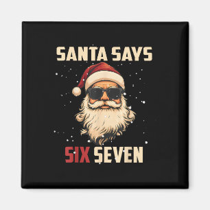 Imã Papai Noel Engraçado Diz Seis Sete Natal 67 Meme X