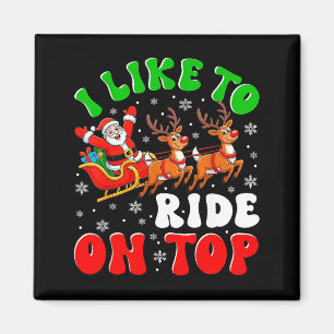 Imã Papai Noel Engraçado Eu Gosto de Andar por Cima Ca