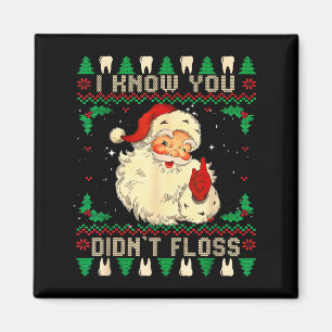 Imã Papai Noel Engraçado Eu Sei Que Você Não Usou Fio