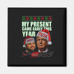 Imã Papai Noel engraçado Trump Natal chegou cedo 47º P