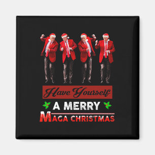 Imã Papai Noel Engraçado Trump Tenha Uma Alegre Mega C